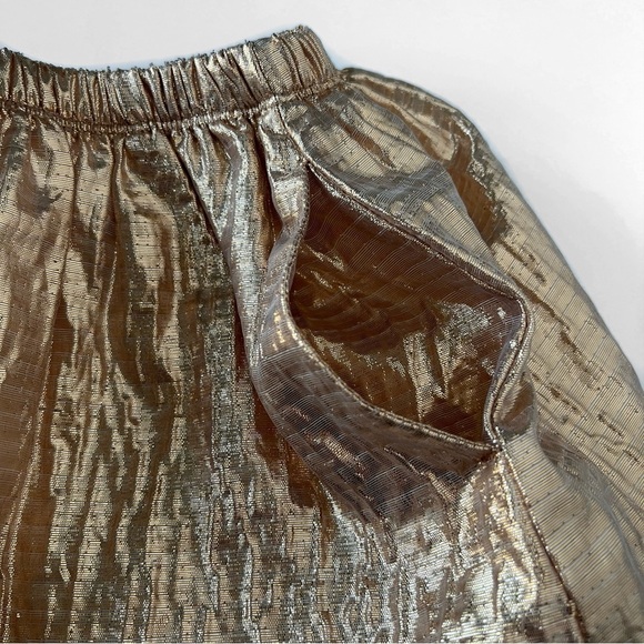 Repose Ams Gold Shiny Mini Skirt size 10Y - Picture 5 of 13